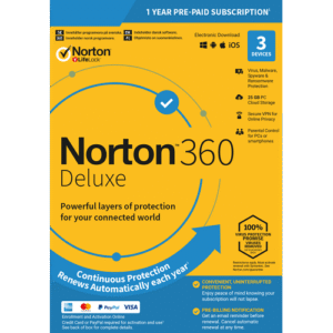 Norton 360 Delux 3 Device 1 Year
