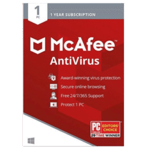 McAfee AntiVirus - 1-Year / 1-PC